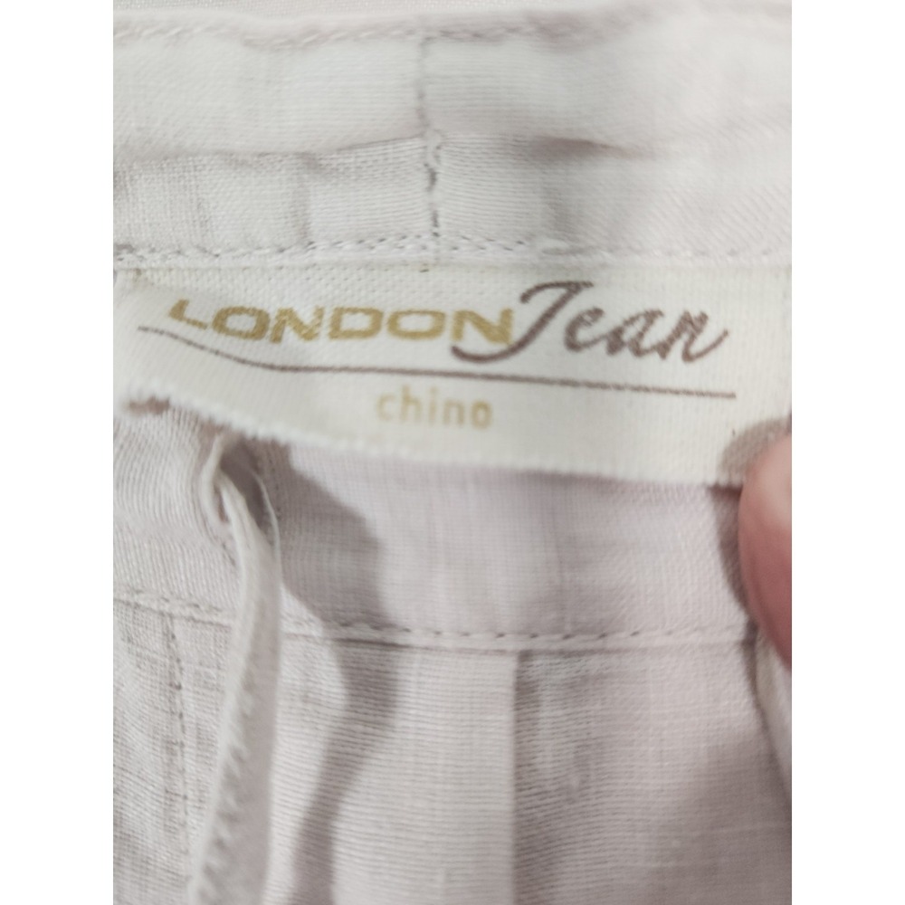 J. Crew London Jean XS 100% Linen Beige Wide Leg Drawstring Pants Coastal Chic - Picture 7 of 7